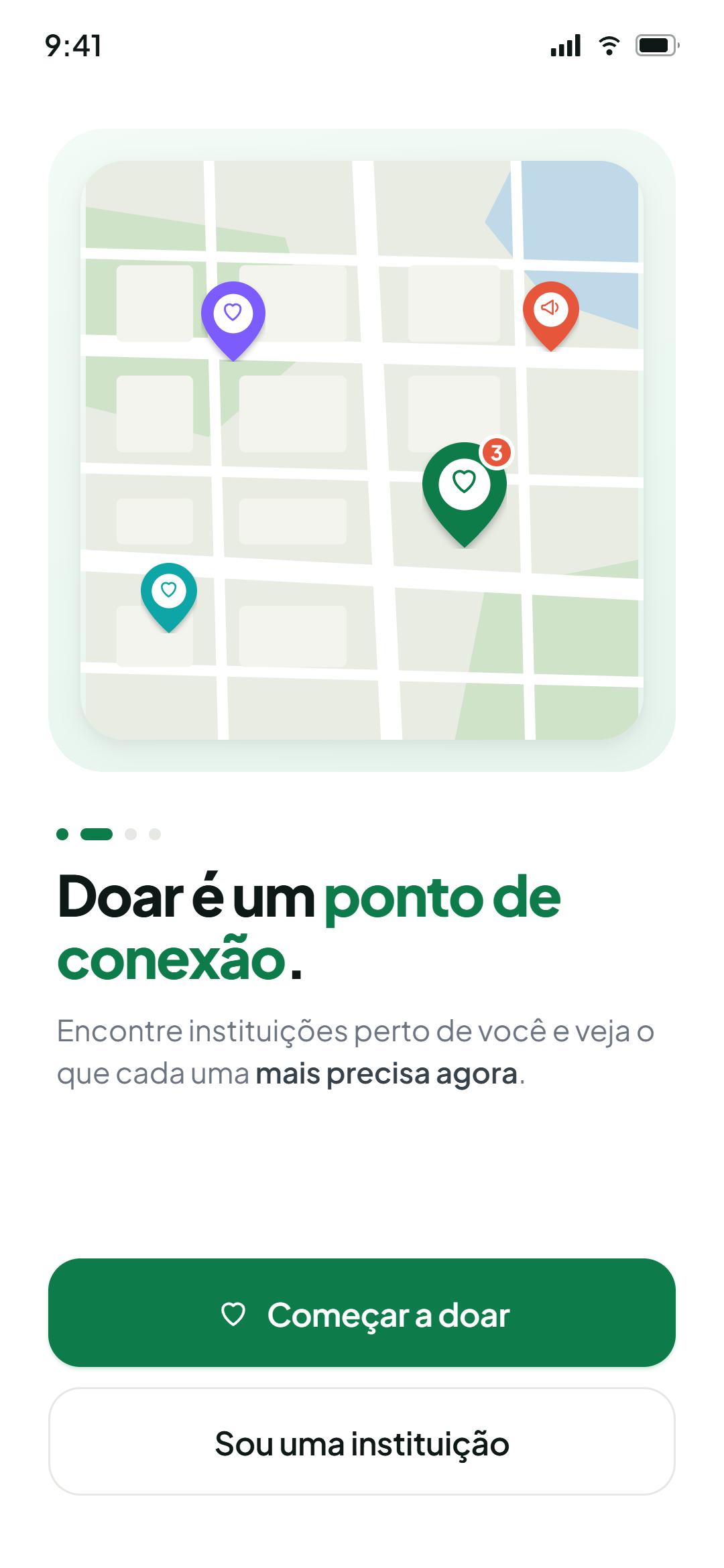 DonatePoint screen 1
